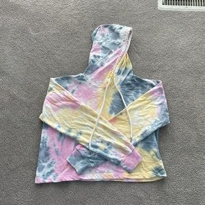 Tie dye cropped hoodie
